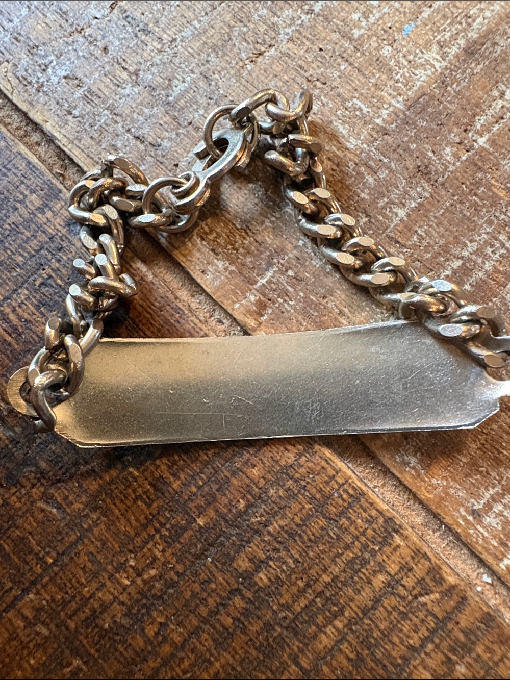 Vintage Gold ID Engrave able Bracelet Heavy Duty Nice with great clasp - Picture 6 of 7